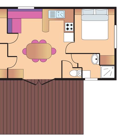 BUNGALOW 6 personnes - CLASSIQUE 3 chambres - TV