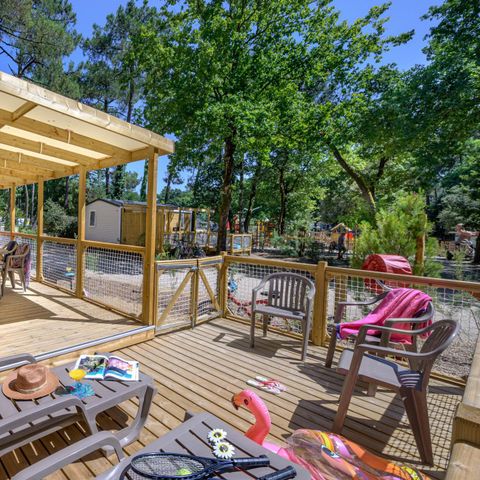 BUNGALOW 8 personnes - Family 4ch-CLIM-terrasse XXL couverte-TV-LV-plancha-38m²| PREMIUM  
