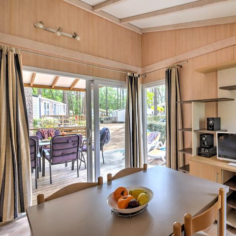 Chalet 6 personnes - Cottage Confort Clim - 3 chambres - CONFORT CLIM - 32 à 42m² - Clim - TV - Lave-vaisselle - Plancha