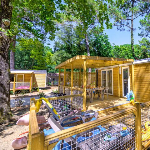 BUNGALOW 5 personnes - Family 2ch-CLIM-terrasse XXL couverte-TV-LV-plancha-28m² | PREMIUM