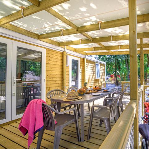 BUNGALOW 5 personnes - Family 2ch-CLIM-terrasse XXL couverte-TV-LV-plancha-28m² | PREMIUM