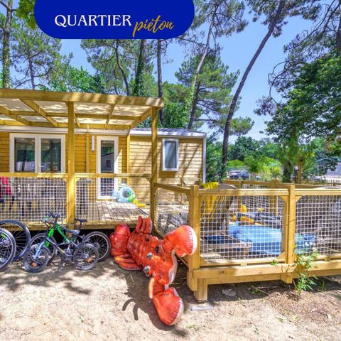 BUNGALOW 5 personnes - Family 2ch-CLIM-terrasse XXL couverte-TV-LV-plancha-28m² | PREMIUM