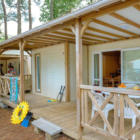 Chalet 7 personnes - 3 chambres - Sans - TV - -terrasse couverte- 32m² - STANDARD