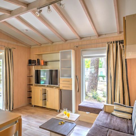 Chalet 4 personnes - Cottage Confort Clim - 2 chambres - CONFORT CLIM - 32 à 43m² - Clim - TV - Lave-vaisselle. - Plancha