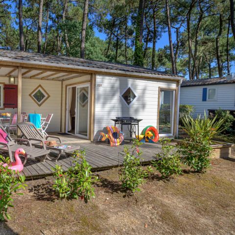 Chalet 4 personnes - Cottage Confort Clim - 2 chambres - CONFORT CLIM - 32 à 43m² - Clim - TV - Lave-vaisselle. - Plancha
