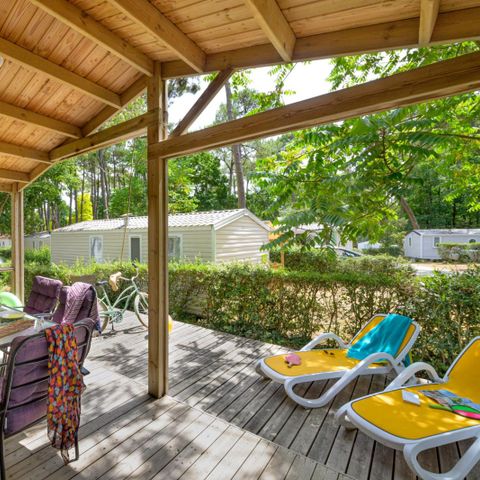 Chalet 4 personnes - Cottage Confort Clim - 2 chambres - CONFORT CLIM - 32 à 43m² - Clim - TV - Lave-vaisselle. - Plancha