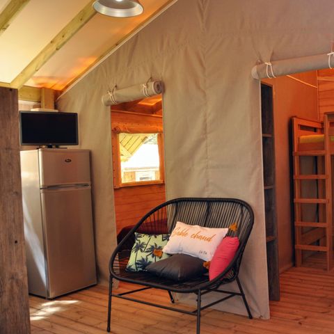 Lodge 5 personnes - Cosyflower - 2 chambres - -TV-plancha-terrasse couverte-28m² - CONFORT