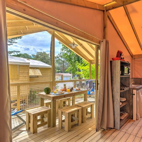 LODGE 5 personnes - Cosyflower 2ch -TV-plancha-terrasse couverte-28m² | CONFORT