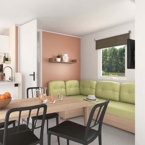 BUNGALOW 6 personnes - Confort TV PLUS 3ch | CONFORT - 30m² - terrasse couverte - TV - plancha