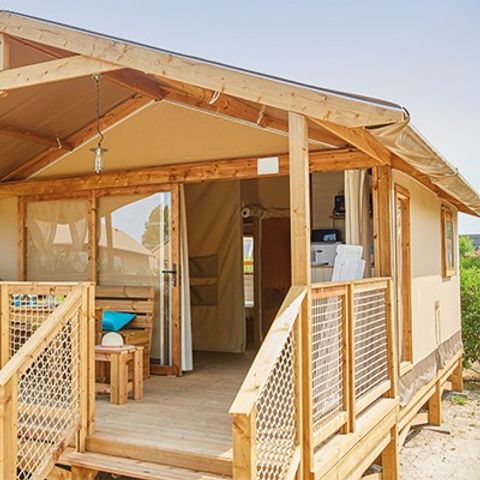 TENTE TOILE ET BOIS 5 personnes - Tente Lodge | 2 Ch. | 4/5 Pers. |  Sans sanitaires
