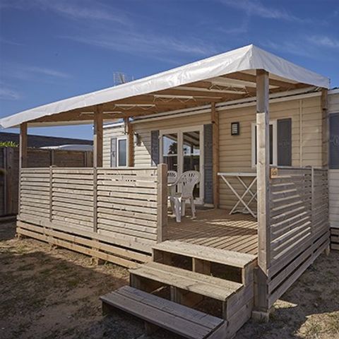 BUNGALOW 6 personnes - Premium | 3 Ch. | 6 Pers. | Terrasse surélevée | 2 SDB | Clim.