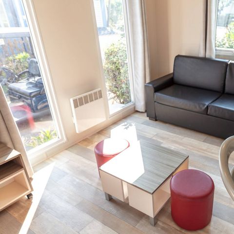 BUNGALOW 4 personnes -  Comfort | 2 Ch. | 4 Pers. | Terrasse surélevée | Toit terrasse | 1 SDB | Clim.