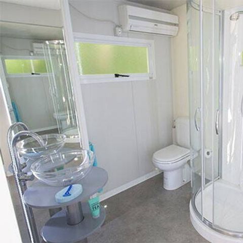 Tente en toile et en bois 5 personnes - Tente Lodge | 2 Ch. | 4/5 Pers. | Clim.