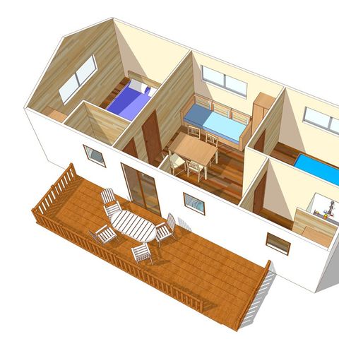 BUNGALOW 4 personnes - Classic | 2 Ch. | 4 Pers. | Terrasse surélevée