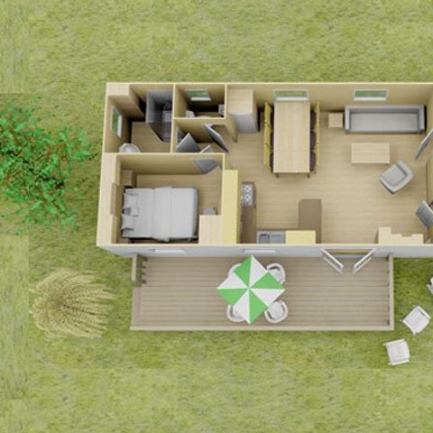 BUNGALOW 6 personnes - Classic XL | 3 Ch. | 6 Pers. | Terrasse surélevée | Clim.
