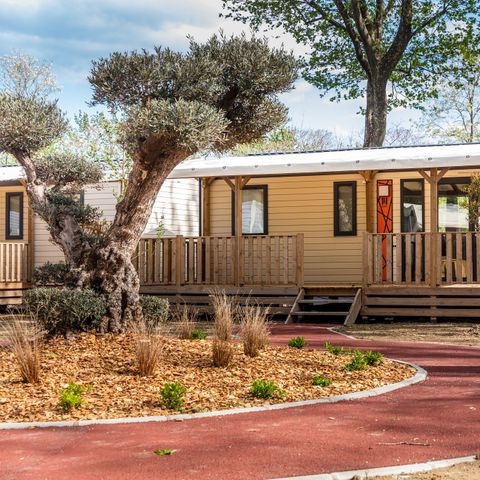 BUNGALOW 6 personnes - Mobil-home | Premium Azure | 3 Ch. | 6 Pers. | Terrasse surélevée | Clim. | TV