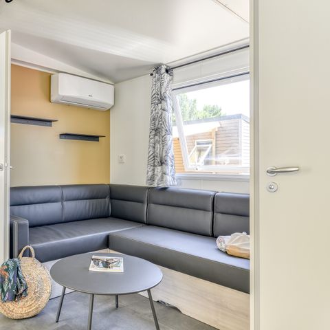 BUNGALOW 4 personnes - Mobil-home | Comfort XL | 2 Ch. | 4 Pers. | Terrasse surélevée | Clim. | TV