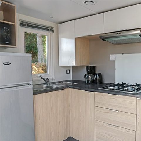 BUNGALOW 4 personnes - Mobil-home | Comfort XL | 2 Ch. | 4 Pers. | Terrasse surélevée | Clim. | TV