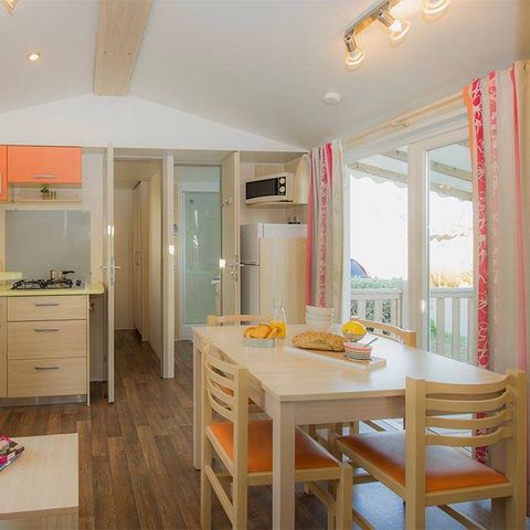 BUNGALOW 6 personnes - Classic | 3 Ch. | 6 Pers. | Terrasse surélevée | 1 SDB | Clim