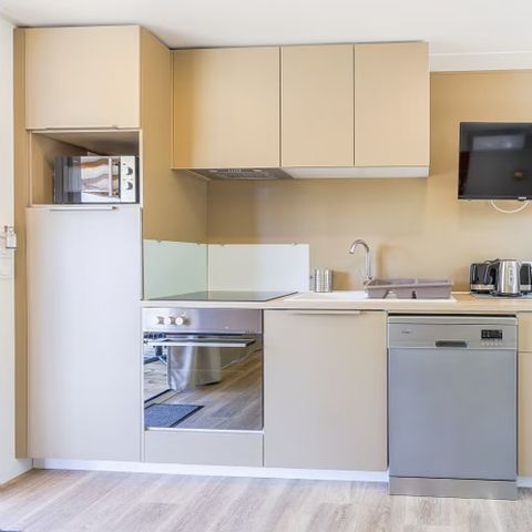 BUNGALOW 8 personnes - Ultimate Plus | 3 Ch. | 6/8 Pers. | Terrasse Lounge | Outdoor kitchen | 2 SDB | Clim. | TV