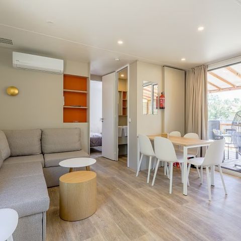 BUNGALOW 8 personnes - Ultimate Plus | 3 Ch. | 6/8 Pers. | Terrasse Lounge | Outdoor kitchen | 2 SDB | Clim. | TV
