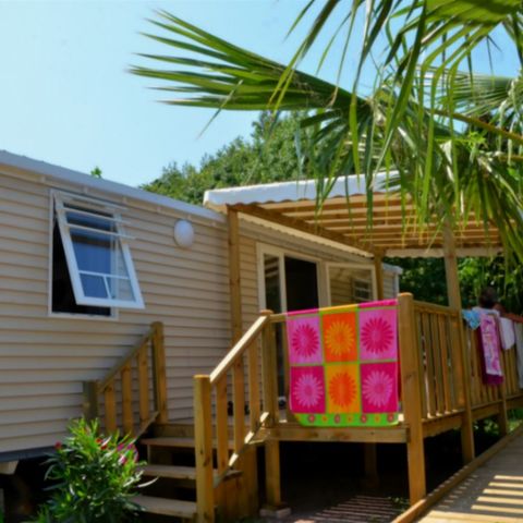 BUNGALOW 6 personnes - CONFORT adapté pour personne à mobilité réduite - 2 chambres avec climatisation + TV