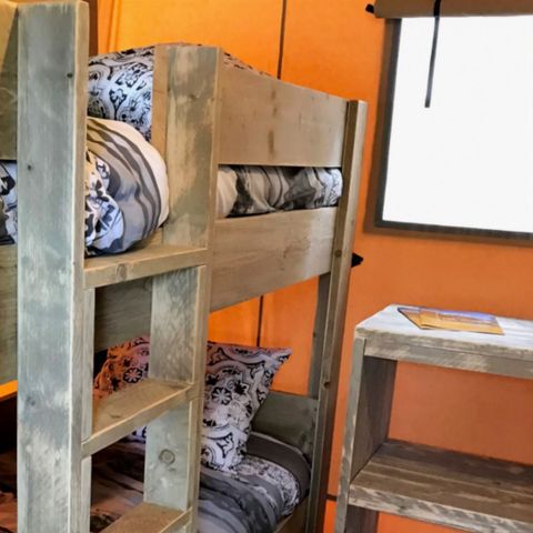 TENTE TOILE ET BOIS 4 personnes - SAFARI - 2 chambres