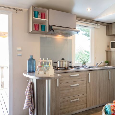 BUNGALOW 6 personnes - Comfort | 2 Ch. | 4/6 Pers. | Terrasse surélevée | Clim.