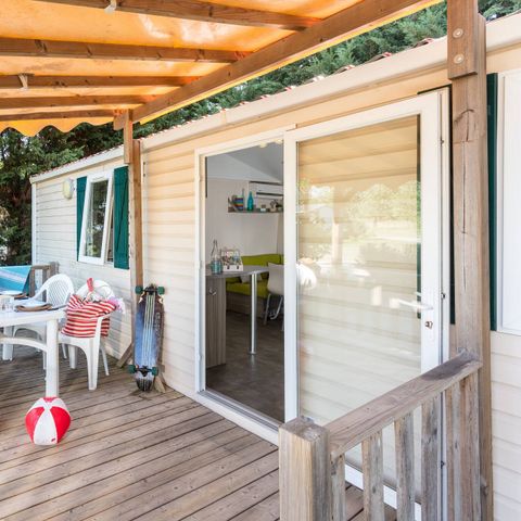 BUNGALOW 6 personnes - Comfort | 2 Ch. | 4/6 Pers. | Terrasse surélevée | Clim.