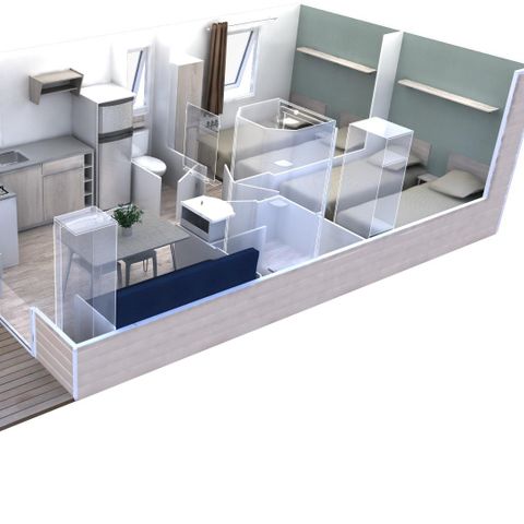 BUNGALOW 8 personnes - Evolution +Clim +TV