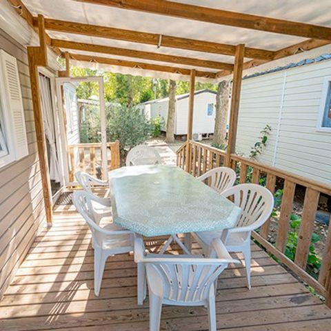 BUNGALOW 4 personnes - Classic XL | 2 Ch. | 4 Pers. | Terrasse surélevée | Clim. par Homair