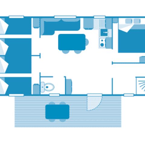 Mobilhome 6 personnes - Cottage 6p 3ch **