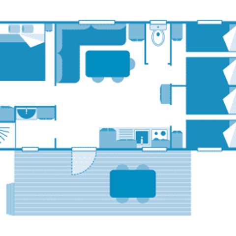BUNGALOW 6 personnes - Cottage 6p 3ch ***