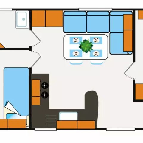 BUNGALOW 6 personnes - 3 Pièces 4/6 Personnes Climatisé + TV