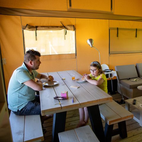 Tente en toile et en bois 7 personnes - Luxe