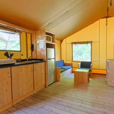 TENTE TOILE ET BOIS 5 personnes - Tente safari Grives