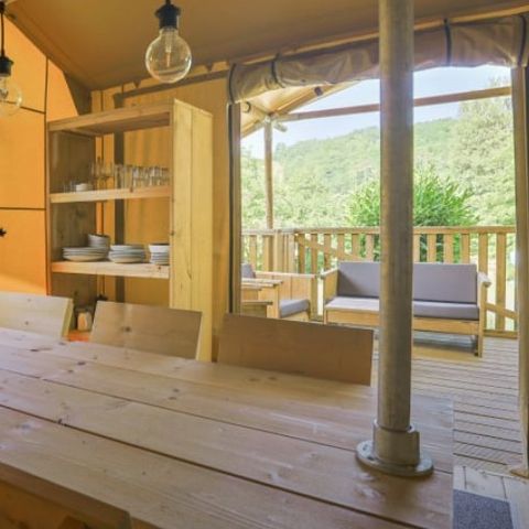 TENTE TOILE ET BOIS 5 personnes - Tente safari Grives