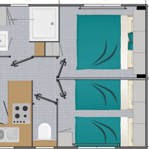 BUNGALOW 4 personnes - Presta+  (Clim+Tv)