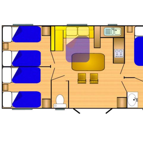 BUNGALOW 7 personnes - Riviera 860-3 CD