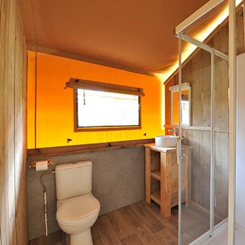 TENTE TOILE ET BOIS 6 personnes - Safari Lodge | 2 Ch. | 6 Pers. | 1 SDB
