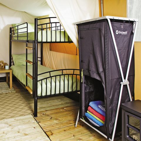 TENTE TOILE ET BOIS 6 personnes - Safari | 2 Ch. | 5/6 Pers. | Terrasse simple