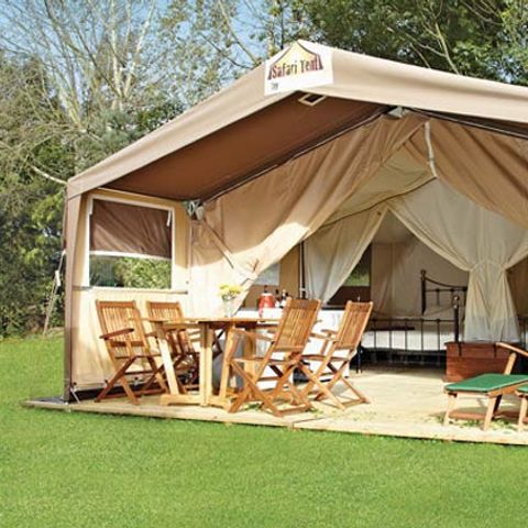 TENTE TOILE ET BOIS 6 personnes - Safari | 2 Ch. | 5/6 Pers. | Terrasse simple