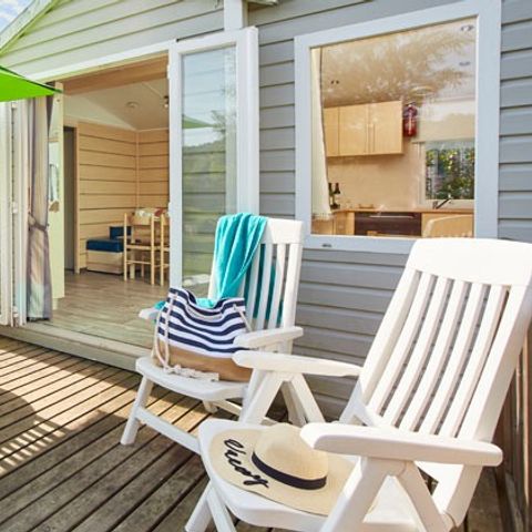 Mobilhome 8 personnes - Comfort XL | 3 Ch. | 6/8 Pers. | Terrasse surélévée non couverte