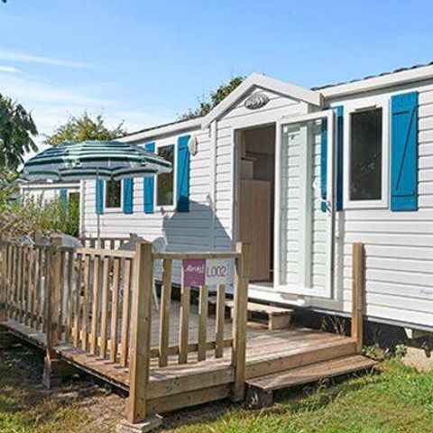 BUNGALOW 6 personnes - Mobil-home | Comfort | 2 Ch. | 4/6 Pers. | Terrasse surélevée non couverte | 1 SDB | TV