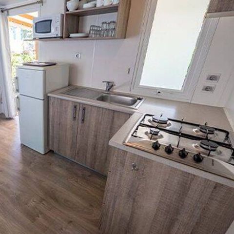 BUNGALOW 8 personnes - Mobil-home | Comfort | 3 Ch. | 6/8 Pers. | Terrasse Lounge | 1 SDB | TV