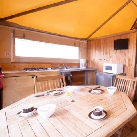 TENTE TOILE ET BOIS 4 personnes - Lodge IGUELDO 4 personnes