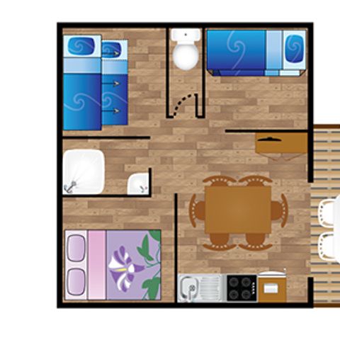 TENTE TOILE ET BOIS 6 personnes - Lodge URCHILO 6 personnes