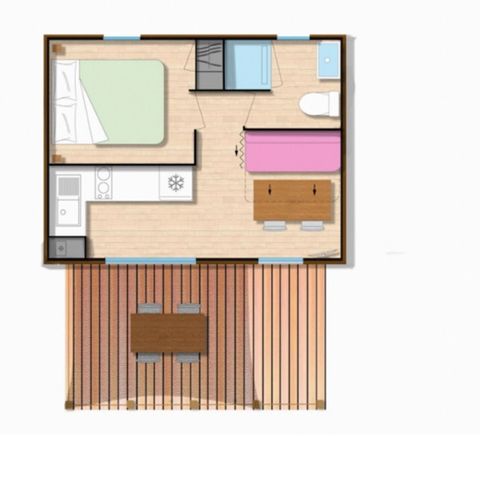 BUNGALOW 2 personnes - Mobile-Home ORHY**** 2 personnes