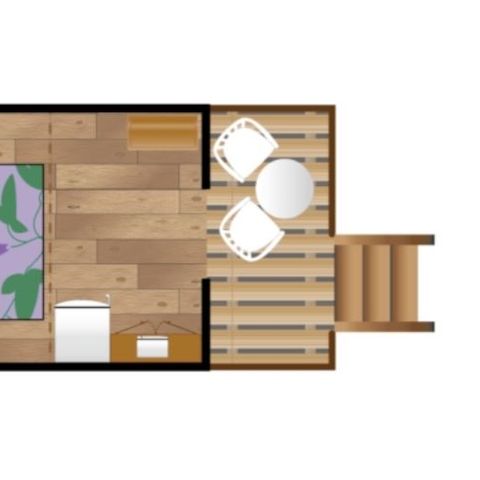 TENTE TOILE ET BOIS 2 personnes - Tente Lodge INSOLITE  BELTXU 2 personnes