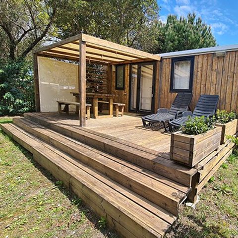BUNGALOW 6 personnes - Premium | 3 Ch. | 6 Pers. | Terrasse Couverte | Clim. | TV
